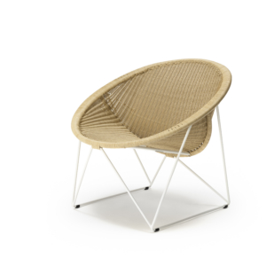 C317 lounge chair white/pe wheat | outdoor