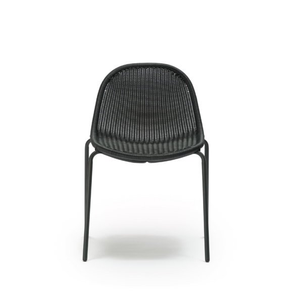 Edwin stacking chair black outdoor • outlet